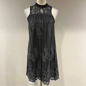 Maurices halter charcoal color‎ Lace mini Dress size small